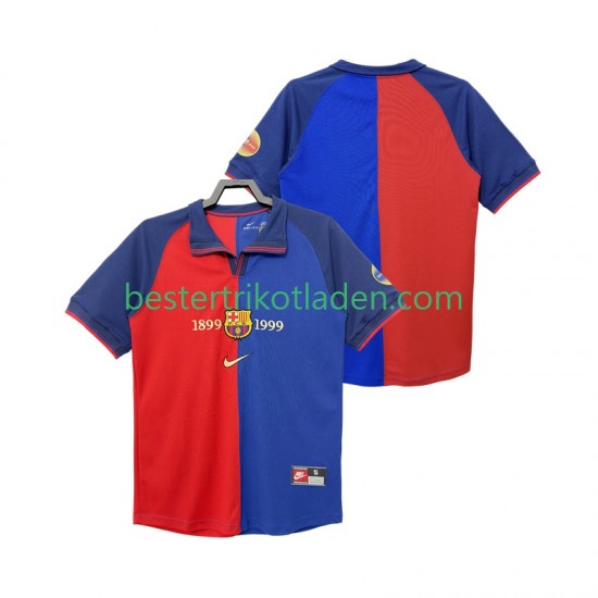 Fußballtrikot FC Barcelona 1990 2000 Retro Heim Trikot Home Kurzarm für Herren