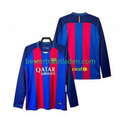Fußballtrikot FC Barcelona 2016 2017 Retro Heim Trikot Home Langarm für Herren
