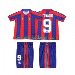 Fußballtrikot FC Barcelona Ronaldo 1996 1997 Retro Heim Trikot Home Kurzarm für Kinder