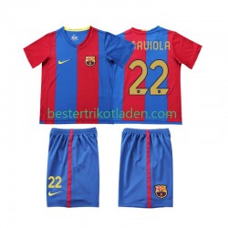 Fußballtrikot FC Barcelona SAUIOLA 22 2007 Retro Heim Trikot Home 2006 Kurzarm für Kinder