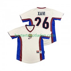 Fußballtrikot FC Barcelona XAVI 26 1998 Retro Auswärts Trikot Away 1999 Kurzarm für Herren