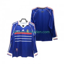 Fußballtrikot Frankreich 1998 Retro Heim Trikot Home Langarm für Herren