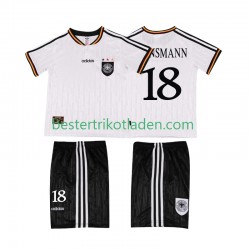 Fußballtrikot Deutschland KLINSMANN 18 1996 Retro Heim Trikot Home Kurzarm für Kinder