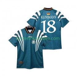 Fußballtrikot Deutschland KLINSMANN 18 1996 Retro Auswärts Trikot Away Kurzarm für Herren