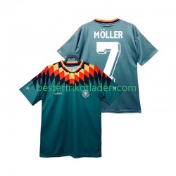 Fußballtrikot Deutschland MOLLER 7 Retro Auswärts Trikot Away 1994 Kurzarm für Herren
