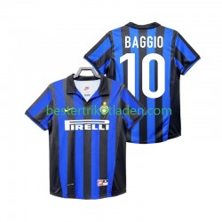 Fußballtrikot Inter Mailand BAGGIO 10 1998 Retro Heim Trikot Home 1999 Kurzarm für Herren