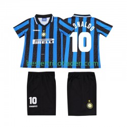 Fußballtrikot Inter Mailand Ronaldo 10 1997 1998 Retro Heim Trikot Home Kurzarm für Kinder