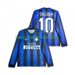 Fußballtrikot Inter Mailand SNEIJDER 10 2009 Retro Heim Trikot Home 2010 Langarm für Herren