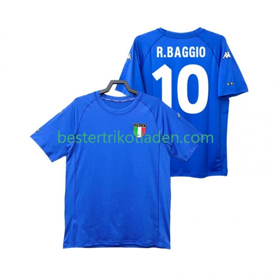 Fußballtrikot Italien Roberto Baggio 10 2000 Retro Heim Trikot Home Kurzarm für Herren