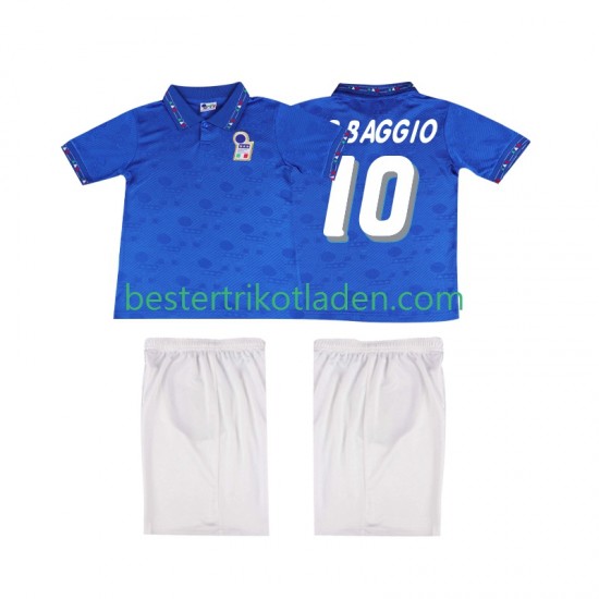 Fußballtrikot Italien Roberto Baggio 10 Retro Heim Trikot Home 1994 Kurzarm für Kinder