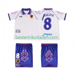 Fußballtrikot Japan NAKATA 8 1998 Retro Auswärts Trikot Away Kurzarm für Kinder