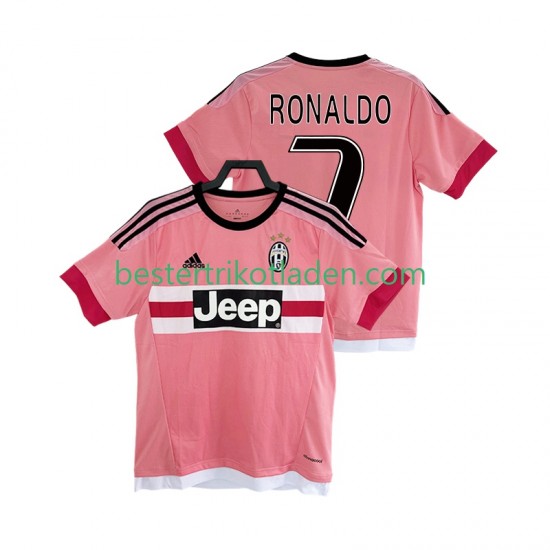 Fußballtrikot Juventus Turin Cristiano Ronaldo 7 2016 2017 Retro Auswärts Trikot Away Kurzarm für Herren