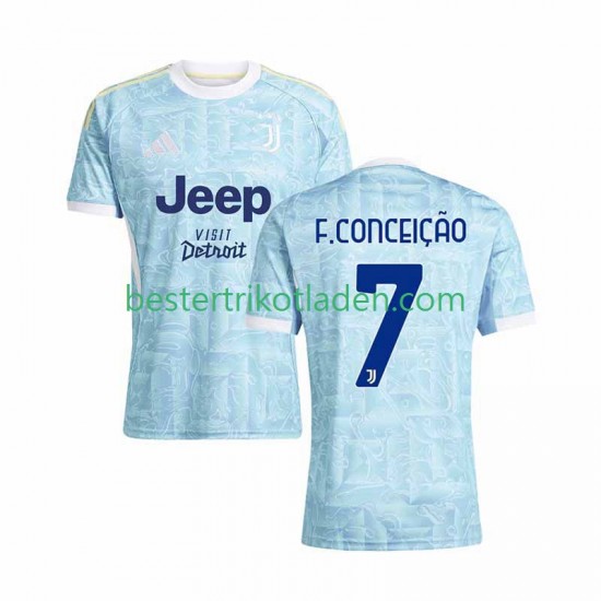 Fußballtrikot Juventus Turin Francisco Conceicao 7 Auswärts Trikot Away 2025-2026 Kurzarm für Herren