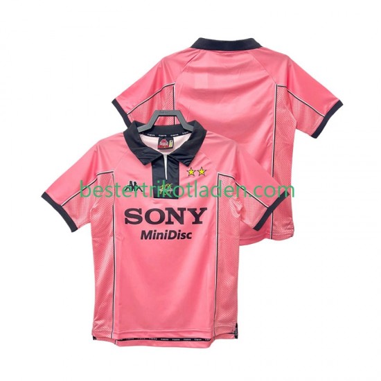 Fußballtrikot Juventus Turin 1997 1998 Retro Auswärts Trikot Away Kurzarm für Herren