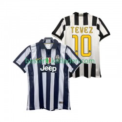 Fußballtrikot Juventus Turin TEVEZ 10 2014 2015 Retro Heim Trikot Home Kurzarm für Herren