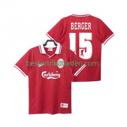 Fußballtrikot Liverpool BERGER 15 1996 1998 Retro Heim Trikot Home Kurzarm für Herren