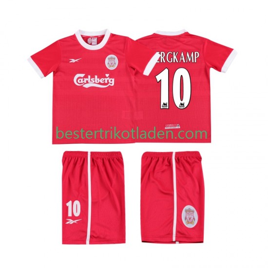 Fußballtrikot Liverpool BERGKAMP 10 LWP 1997 1998 Retro Heim Trikot Home Kurzarm für Kinder
