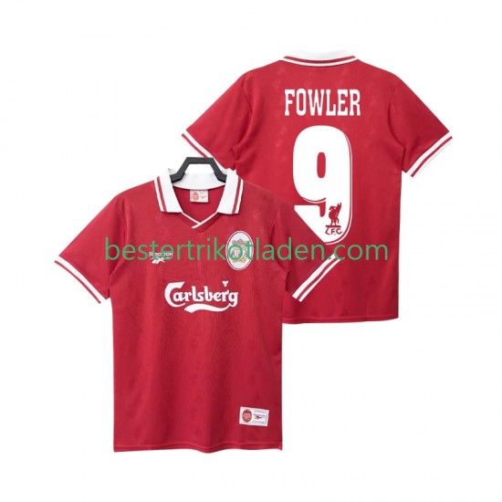 Fußballtrikot Liverpool FOWLER 9 1996 1998 Retro Heim Trikot Home Kurzarm für Herren