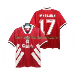 Fußballtrikot Liverpool MCMANAMAN 17 1993 1995 Retro Heim Trikot Home Kurzarm für Herren