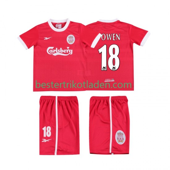 Fußballtrikot Liverpool OWEN 18 LWP 1997 1998 Retro Heim Trikot Home Kurzarm für Kinder