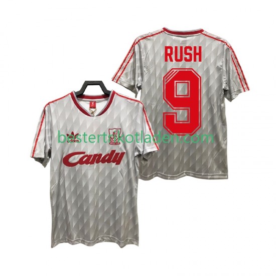 Fußballtrikot Liverpool Rush 9 1989 1991 Retro Auswärts Trikot Away Kurzarm für Herren