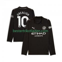Fußballtrikot Manchester City Jack Grealish 10 Auswärts Trikot Away 2025-2026 Langarm für Herren