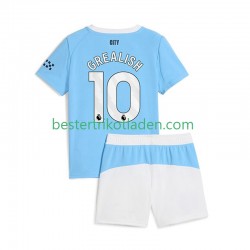 Fußballtrikot Manchester City Jack Grealish 10 Heim Trikot Home 2025-2026 Kurzarm für Kinder