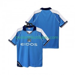 Fußballtrikot Manchester City 2001 Retro Heim Trikot Home 1999 Kurzarm für Herren