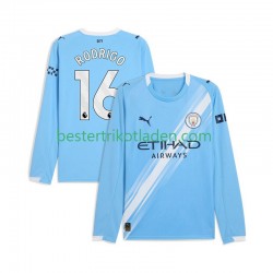 Fußballtrikot Manchester City Rodrigo Hernandez 16 Heim Trikot Home 2025-2026 Langarm für Herren