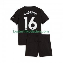 Fußballtrikot Manchester City Rodrigo Hernandez 16 Auswärts Trikot Away 2025-2026 Kurzarm für Kinder
