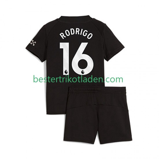 Fußballtrikot Manchester City Rodrigo Hernandez 16 Auswärts Trikot Away 2025-2026 Kurzarm für Kinder