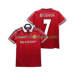 Fußballtrikot Manchester United BECKHAM 7 1998 Retro Heim Trikot Home 1999 Kurzarm für Herren