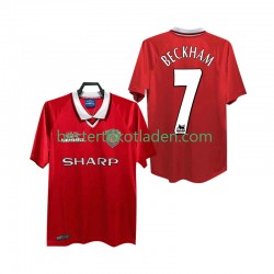 Fußballtrikot Manchester United BECKHAM 7 2000 Retro Heim Trikot Home 1999 Kurzarm für Herren