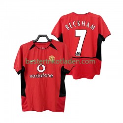 Fußballtrikot Manchester United BECKHAM 7 2002 Retro Heim Trikot Home 2004 Kurzarm für Herren