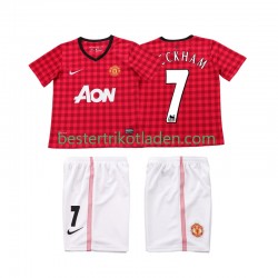 Fußballtrikot Manchester United BECKHAM 7 2012 2013 Retro Heim Trikot Home Kurzarm für Kinder