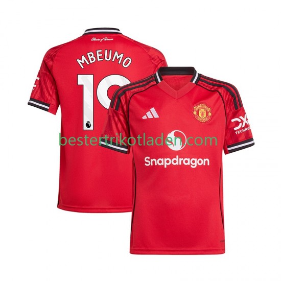 Fußballtrikot Manchester United Bryan Mbeumo 19 Heim Trikot Home 2025-2026 Kurzarm für Herren