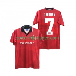 Fußballtrikot Manchester United CANTONA 7 1996 Retro Heim Trikot Home 1994 Kurzarm für Herren