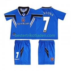 Fußballtrikot Manchester United CONTONA 7 1996 1998 Retro Ausweich Trikot 3rd Kurzarm für Kinder