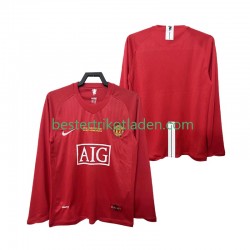 Fußballtrikot Manchester United Champions League 2007 Retro Heim Trikot Home 2008 Langarm für Herren