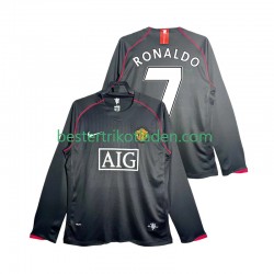 Fußballtrikot Manchester United Critstiano Ronaldo 7 2007 Retro Auswärts Trikot Away 2008 Langarm für Herren