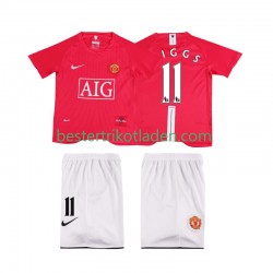 Fußballtrikot Manchester United GIGGS 11 Premier League 2007 Retro Heim Trikot Home 2008 Kurzarm für Kinder
