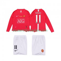 Fußballtrikot Manchester United GIGGS 11 Premier League 2009 Retro Heim Trikot Home 2008 Langarm für Kinder