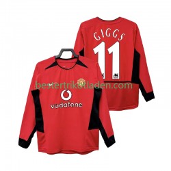 Fußballtrikot Manchester United GIGGS 11 2002 Retro Heim Trikot Home 2004 Langarm für Herren