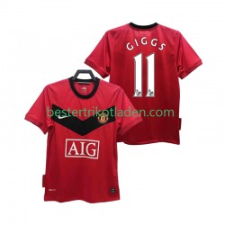 Fußballtrikot Manchester United GIGGS 11 2009 Retro Heim Trikot Home 2010 Kurzarm für Herren