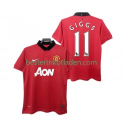 Fußballtrikot Manchester United GIGGS 11 2013 2014 Retro Heim Trikot Home Kurzarm für Herren
