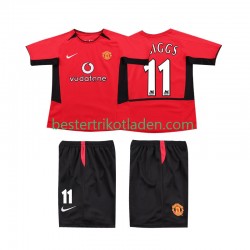Fußballtrikot Manchester United GIGGS 11 2002 Retro Heim Trikot Home 2004 Kurzarm für Kinder