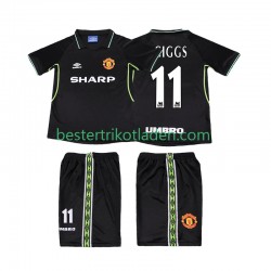 Fußballtrikot Manchester United GIGGS 11 1998 Retro Ausweich Trikot 3rd 1999 Kurzarm für Kinder
