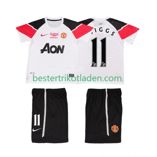 Fußballtrikot Manchester United GIGGS 11 Champions League 2012 Retro Ausweich Trikot 3rd 2011 Kurzarm für Kinder