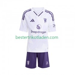Fußballtrikot Manchester United Auswärts Trikot Away 2025-2026 Kurzarm für Kinder