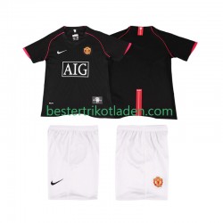 Fußballtrikot Manchester United 2007 Retro Auswärts Trikot Away 2008 Kurzarm für Kinder